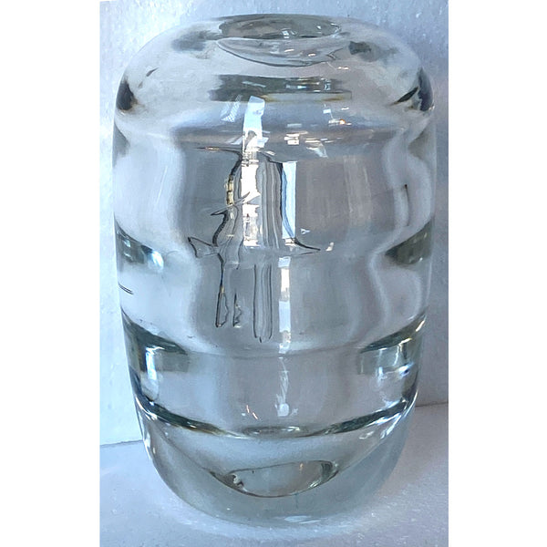 Vintage Swedish Kosta Boda Clear Glass Angel Fish Vase