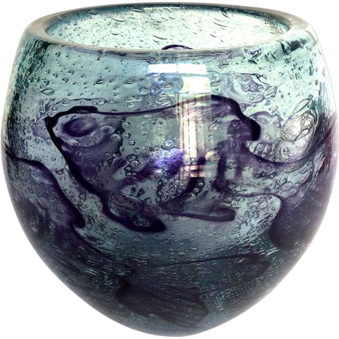 Vintage Swedish OLLE BROZEN for Kosta Boda Art Glass Underworld Vase Koi Fish