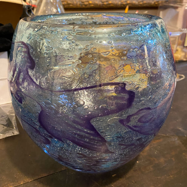 Vintage Swedish OLLE BROZEN for Kosta Boda Glass Underworld Fish Vase