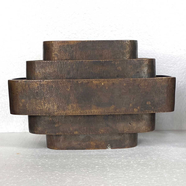 Pair of Vintage JULES WABBES Patinated Bronze Two-Light Wall Sconces