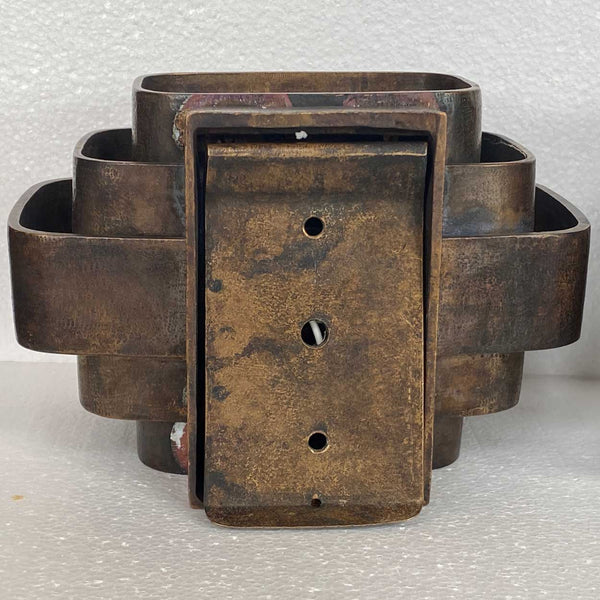 Pair of Vintage JULES WABBES Patinated Bronze Two-Light Wall Sconces