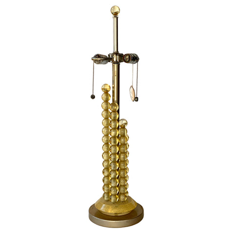 Vintage American Van Teal Acrylic Bubble Two-Light Table Lamp