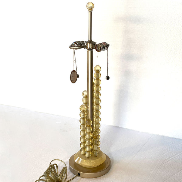 Vintage American Van Teal Acrylic Bubble Two-Light Table Lamp