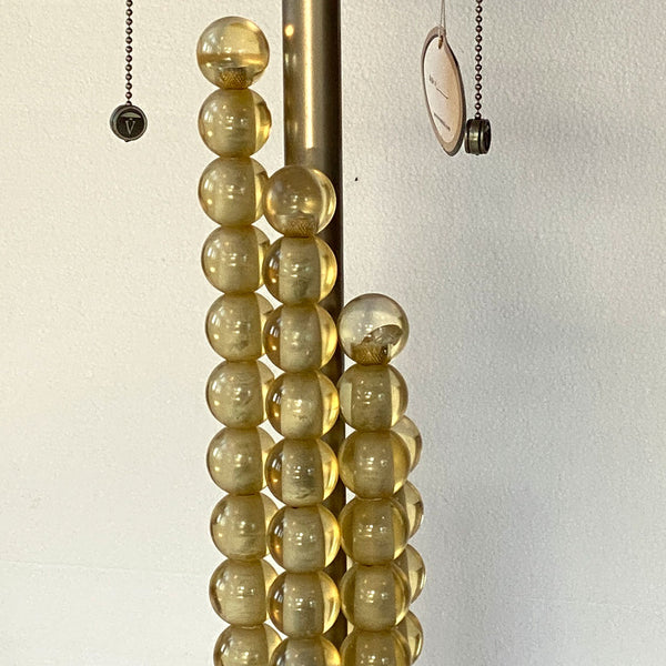 Vintage American Van Teal Acrylic Bubble Two-Light Table Lamp