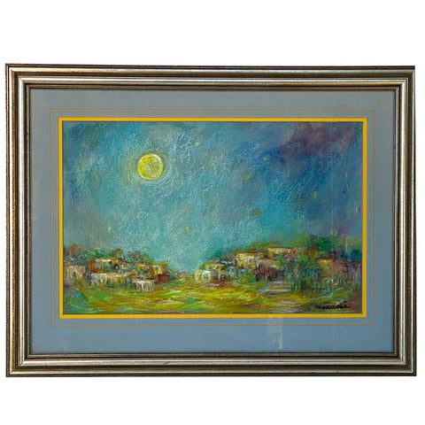 ELIANA MENASSE Pastel Landscape, Moonlit Sky