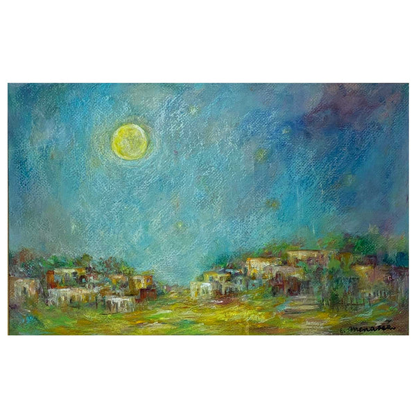 ELIANA MENASSE Pastel Landscape, Moonlit Sky