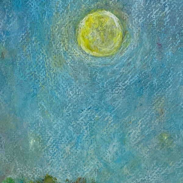 ELIANA MENASSE Pastel Landscape, Moonlit Sky