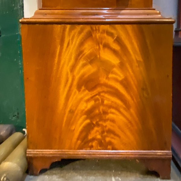 Large American New England Chippendale Cherrywood Tall Case Clock