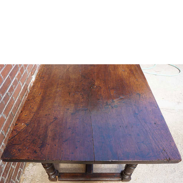 Early Spanish Baroque Chestnut Work Table