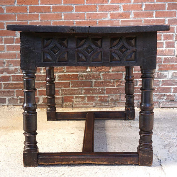 Early Spanish Baroque Chestnut Work Table
