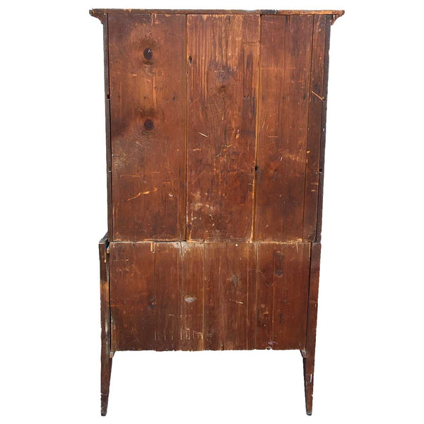 American Southern Butternut Two-Part Stepback Cabinet