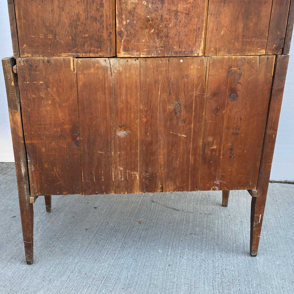 American Southern Butternut Two-Part Stepback Cabinet