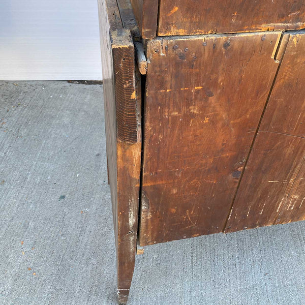 American Southern Butternut Two-Part Stepback Cabinet
