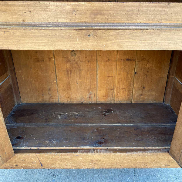 American Southern Butternut Two-Part Stepback Cabinet