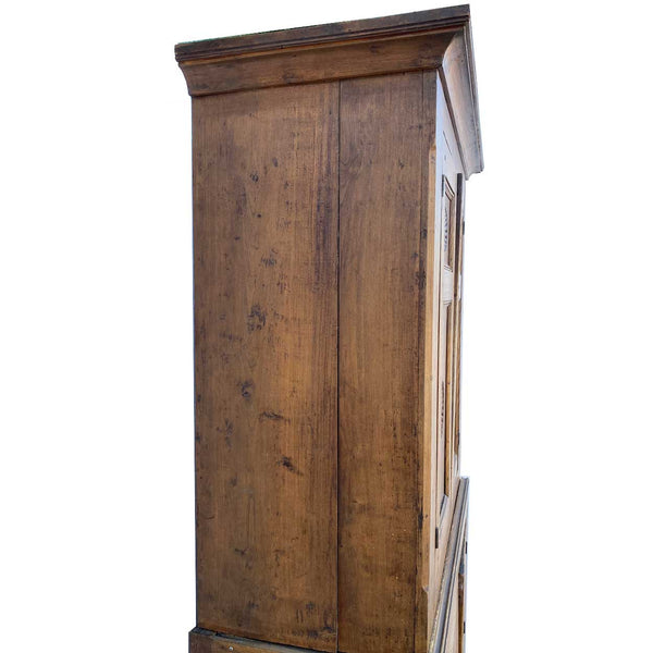 American Southern Butternut Two-Part Stepback Cabinet