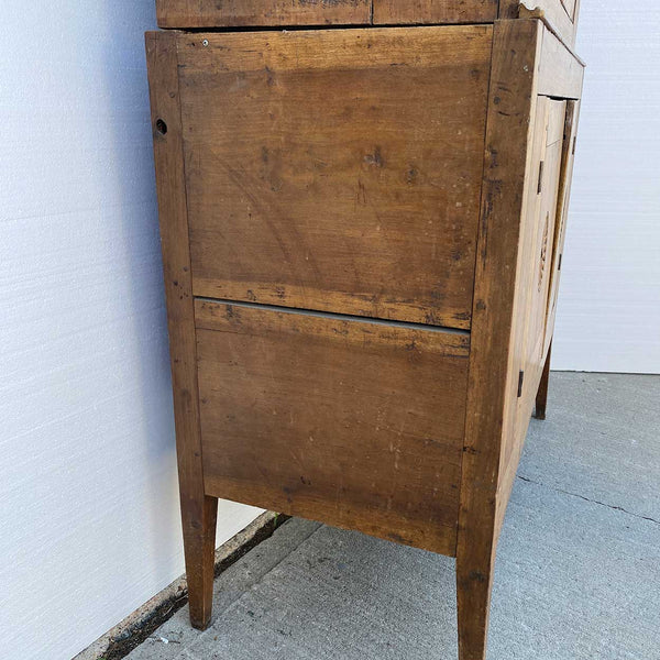 American Southern Butternut Two-Part Stepback Cabinet