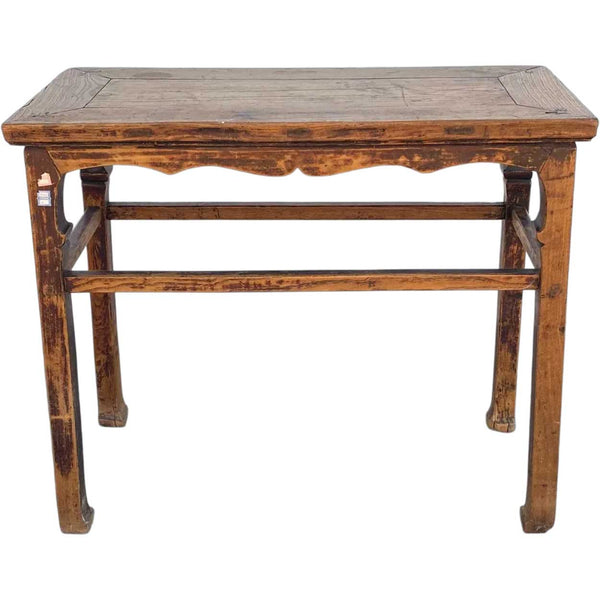 Chinese Qing Lacquered Elm Console Wine or Painting Table