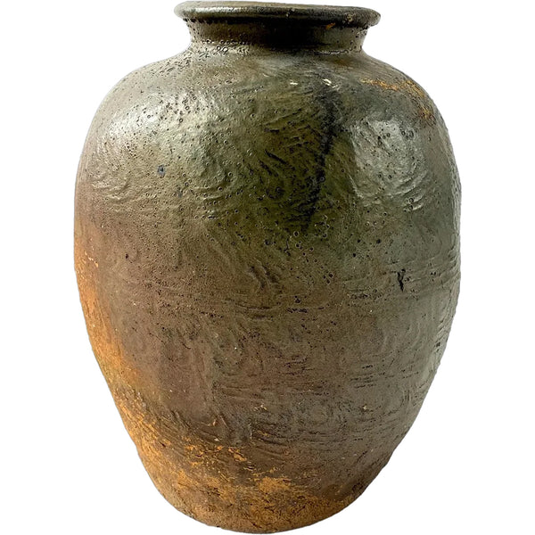 Chinese Qing Hebei Glazed Pottery Storage Jar