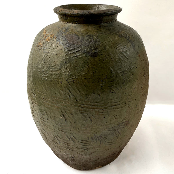 Chinese Qing Hebei Glazed Pottery Storage Jar