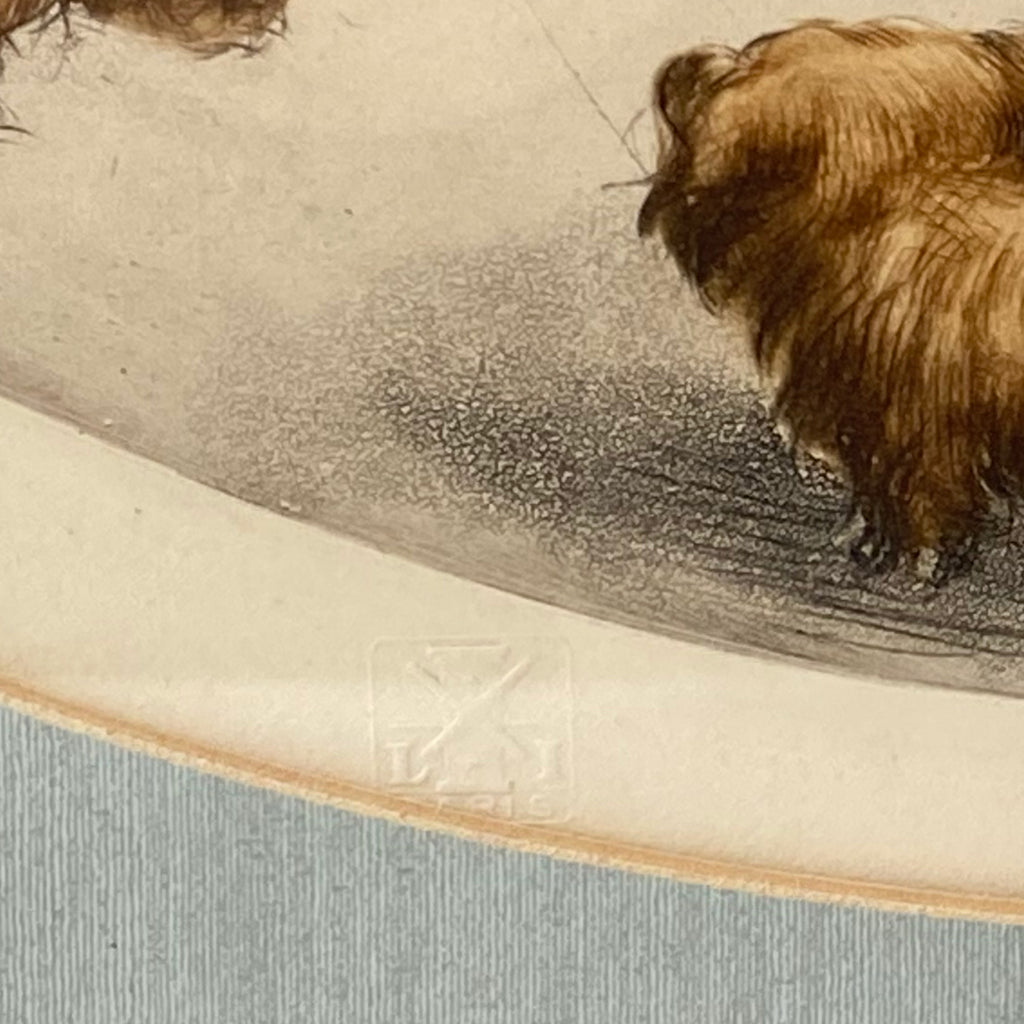 LOUIS ICART Color Drypoint and Aquatint Etching on Paper, Lady with ...