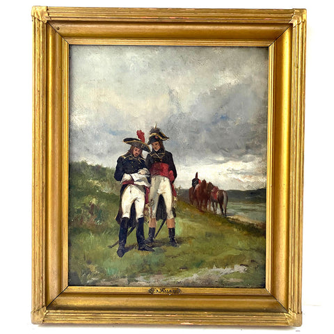 JAMES ALEXANDER WALKER Oil on Canvas Painting, Napoleonic Military Scene