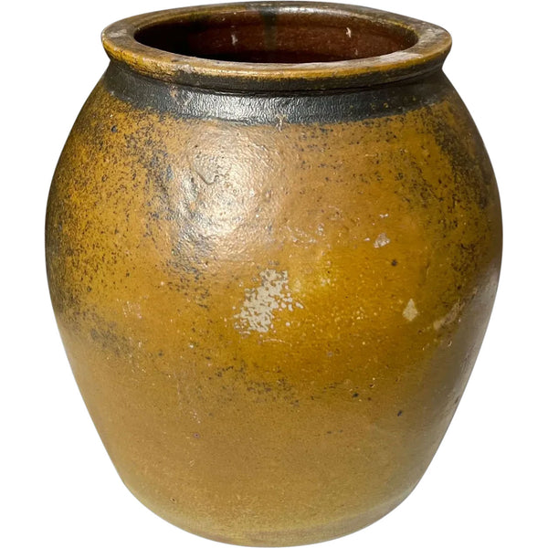 American Ohio Primitive Stoneware Pottery Bean Pot