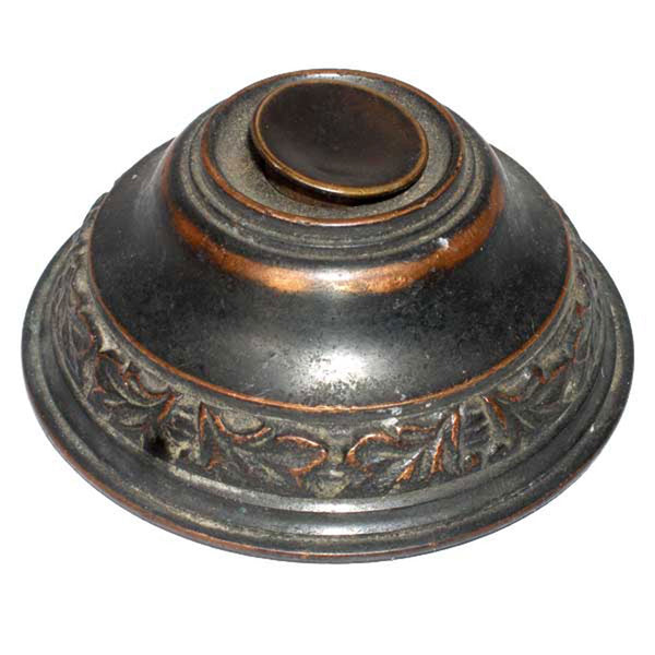 American Late Victorian Patinated Brass Electric Door Bell Push