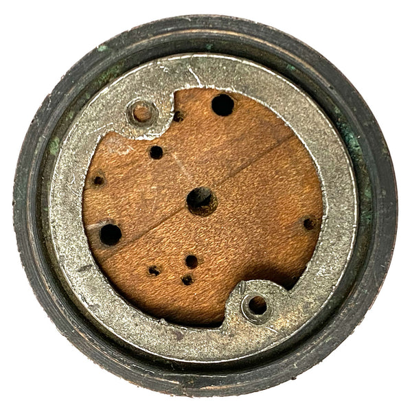 American Late Victorian Patinated Brass Electric Door Bell Push