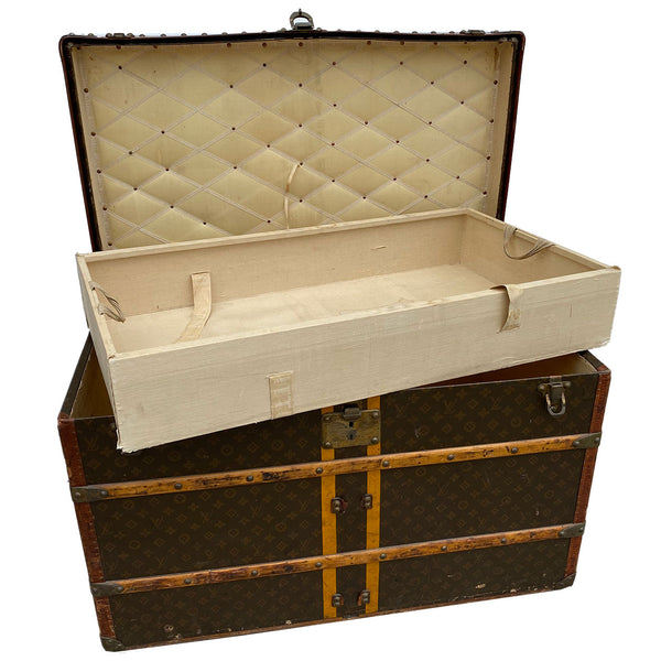 French Louis Vuitton for Arthur Gilmore Classic Monogram Canvas Steamer Trunk