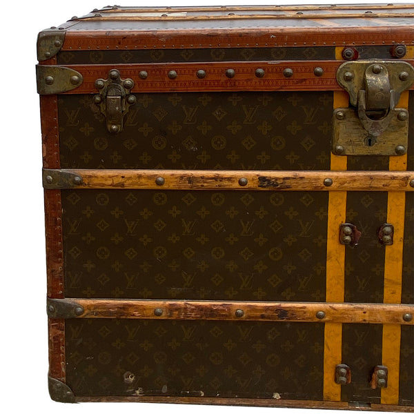 French Louis Vuitton for Arthur Gilmore Classic Monogram Canvas Steamer Trunk