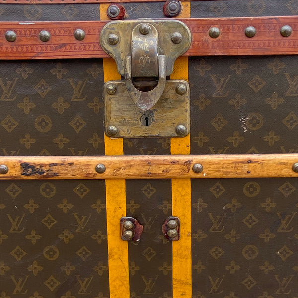 French Louis Vuitton for Arthur Gilmore Classic Monogram Canvas Steamer Trunk