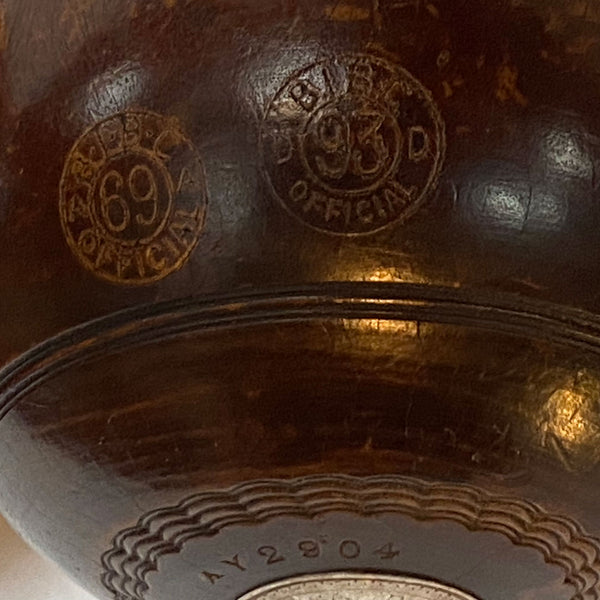 Set Three Vintage Scottish Thomas Taylor Lignum Vitae Sporting Trophy Lawn Bowls
