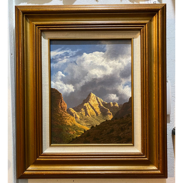 JAMES A. FETHEROLF Oil on Canvas Painting, Sedona's Matterhorn