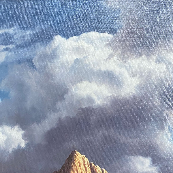 JAMES A. FETHEROLF Oil on Canvas Painting, Sedona's Matterhorn