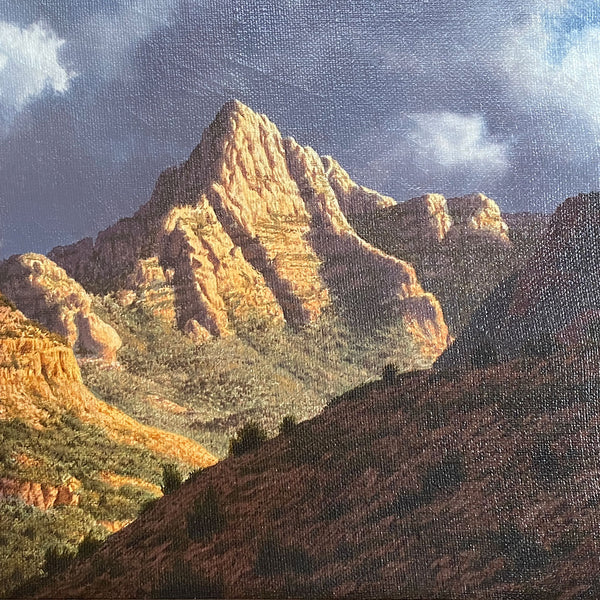 JAMES A. FETHEROLF Oil on Canvas Painting, Sedona's Matterhorn