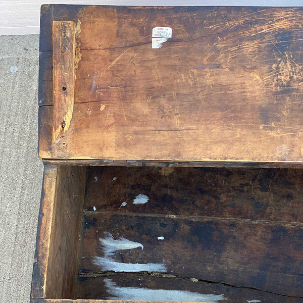 Korean Joseon Dynasty Wrought Iron Mounted Wood Coin Chest (Ton-Kwe)