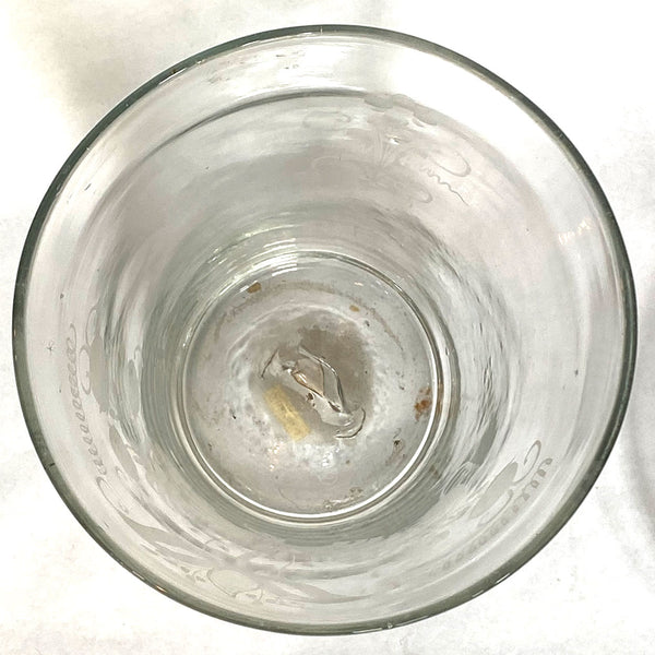 Large Bohemian Blown and Engraved Stiegel-Type Covered Flip Glass