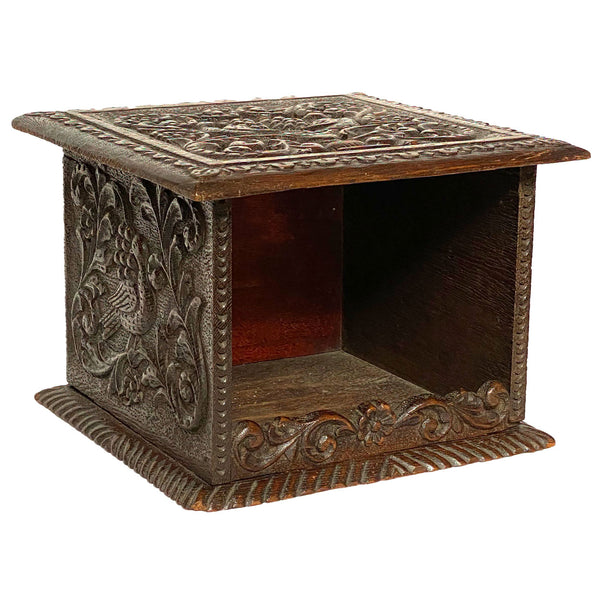 Dutch Carved Oak Foot Warmer Box