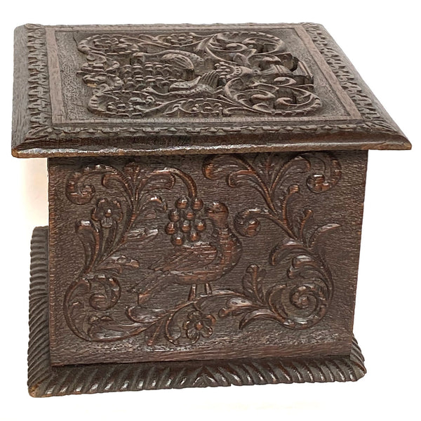 Dutch Carved Oak Foot Warmer Box