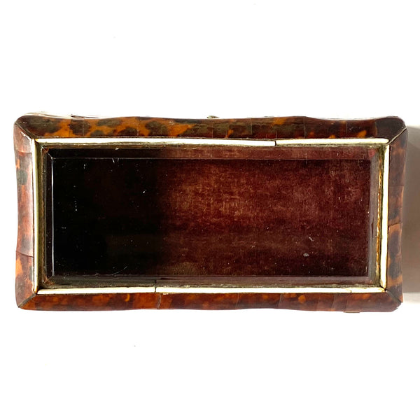 European Tortoiseshell, Ivory and Beveled Glass Vitrine Jewelry Casket
