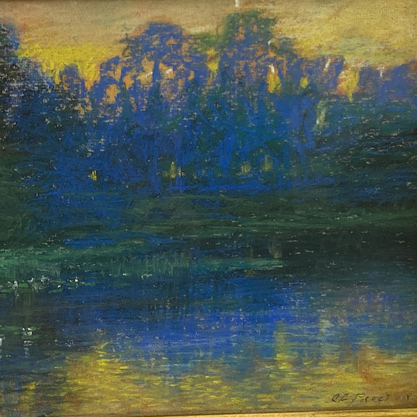 CHARLES EDWARD PROCTOR Pastel Landscape, Riverside