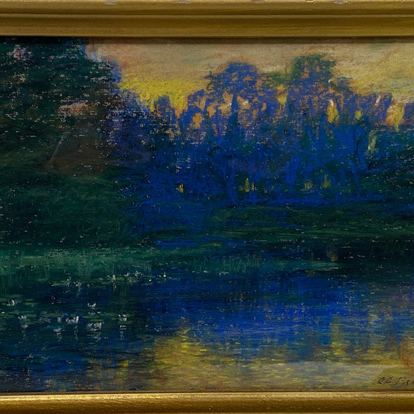 CHARLES EDWARD PROCTOR Pastel Landscape, Riverside