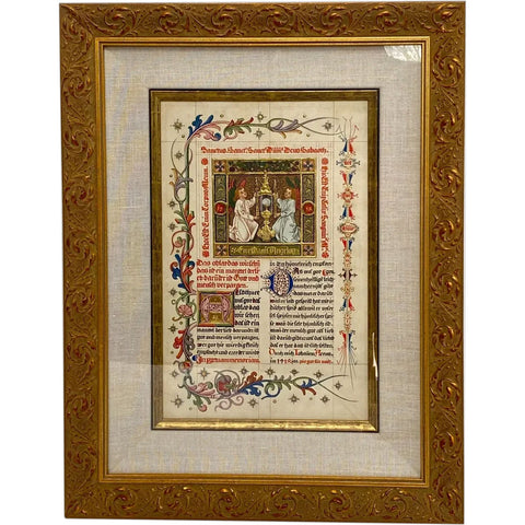 Fine German JOHANEM ARENS Gothic Style Hand Illuminated Manuscript