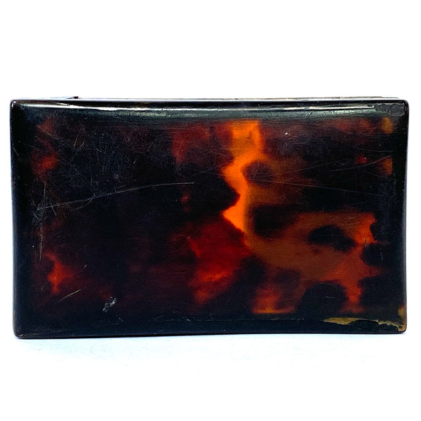 French JEAN-BAPTISTE SOYER Tortoiseshell, Sterling Silver Double Portrait Box