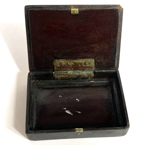 German Stobwasser Type Lacquered Papier-Mâché Snuff Box