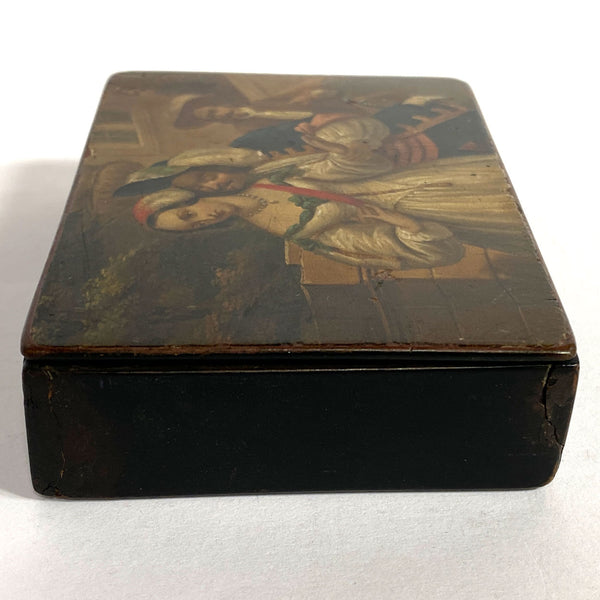 German Stobwasser Type Lacquered Papier-Mâché Snuff Box