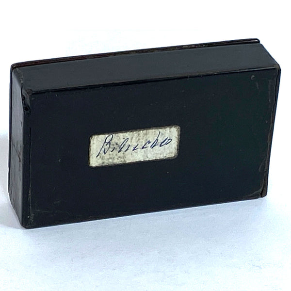 German Stobwasser-Type Lacquered Papier-Mache Snuff Box, Portrait of a Lady
