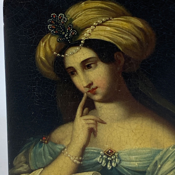 German Stobwasser Lacquered Papier-Mâché Snuff Box, The Love Letter