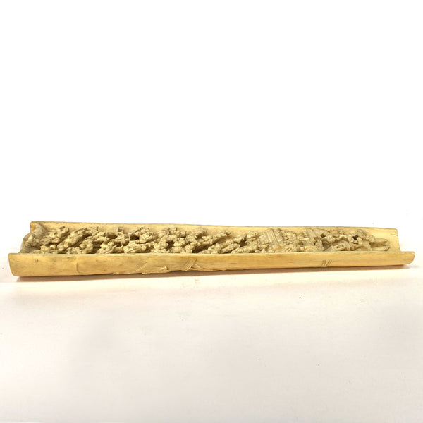 Chinese Qing Carved Ivory Scholar's Wrist Rest