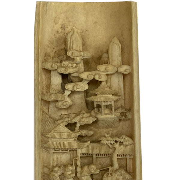 Chinese Qing Carved Ivory Scholar's Wrist Rest